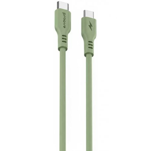 Кабель Proove Rebirth USB Type-C to USB Type-C 60W 1m (CCRE60002211) Green купить в Украине: Киев, Днепр, Харьков, Одесса  | Низкая цена, отзывы, характеристики от TELEMART фото