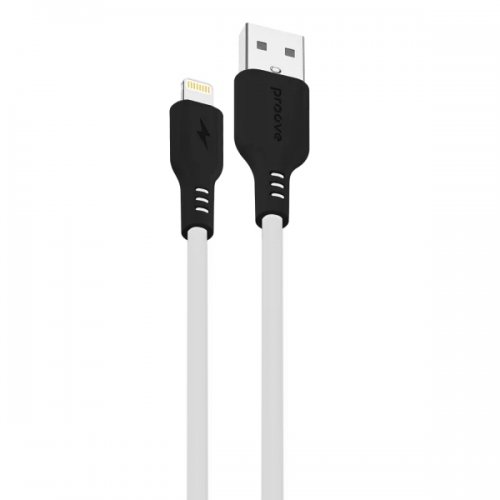Кабель Proove Rebirth USB to Lightning 2.4A 1m (CCRE60001102) Black/White купити в Україні: Київ, Львів, Хмельницький, Тернопіль, Івано-Франківськ | Низька ціна, відгуки, характеристики від TELEMART фото