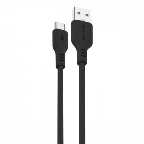 Кабель Proove Rebirth USB to USB Type-C 3A 1m (CCRE60001201) Black купить в Украине: Киев, Днепр, Харьков, Одесса  | Низкая цена, отзывы, характеристики от TELEMART фото