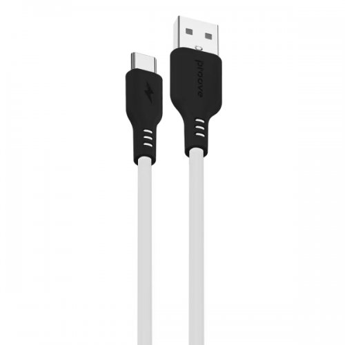 Кабель Proove Rebirth USB to USB Type-C 3A 1m (CCRE60001202) Black/White купить в Украине: Киев, Днепр, Харьков, Одесса  | Низкая цена, отзывы, характеристики от TELEMART фото