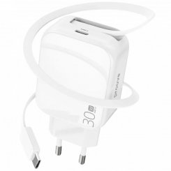 Мережевий зарядний пристрій Proove Fixtape USB Type-C 30W (WCFP30010202) White