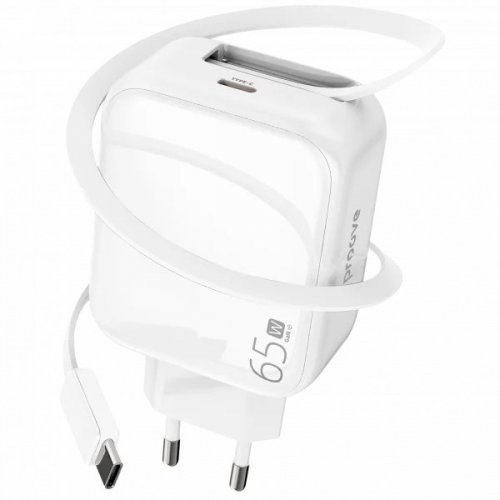 Мережевий зарядний пристрій Proove Fixtape USB Type-C 65W (WCFP65010202) White купити в Україні: Київ, Львів, Хмельницький, Тернопіль, Івано-Франківськ | Низька ціна, відгуки, характеристики від TELEMART фото