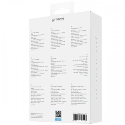 Мережевий зарядний пристрій Proove Fixtape USB Type-C 65W (WCFP65010202) White купити в Україні: Київ, Львів, Хмельницький, Тернопіль, Івано-Франківськ | Низька ціна, відгуки, характеристики від TELEMART фото