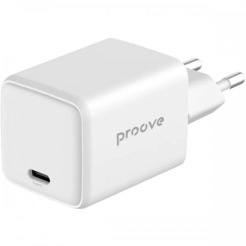Мережевий зарядний пристрій Proove Pocket GaN USB Type-C 25W (WCPG25010202) White купити в Україні: Київ, Львів, Хмельницький, Тернопіль, Івано-Франківськ | Низька ціна, відгуки, характеристики від TELEMART фото