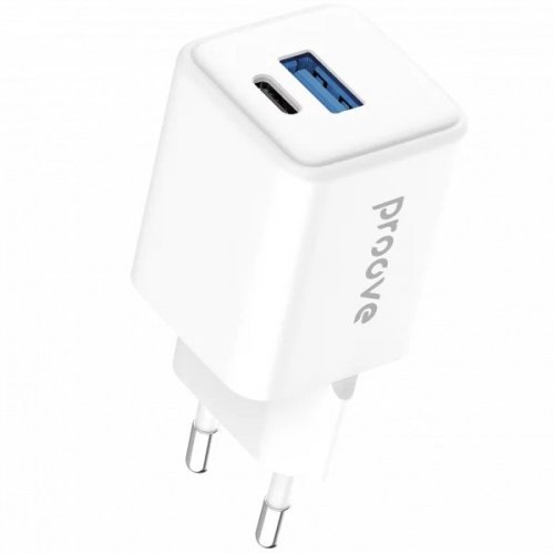 Мережевий зарядний пристрій Proove Pocket GaN USB + USB Type-C 30W (WCPG30110002) White купити в Україні: Київ, Львів, Хмельницький, Тернопіль, Івано-Франківськ | Низька ціна, відгуки, характеристики від TELEMART фото