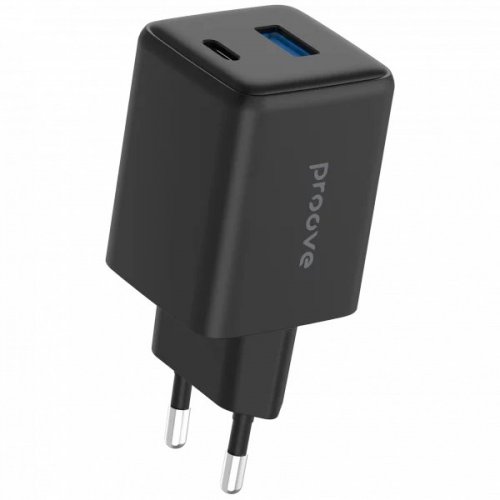 Мережевий зарядний пристрій Proove Pocket GaN USB + USB Type-C 45W (WCPG45110001) Black купити в Україні: Київ, Львів, Хмельницький, Тернопіль, Івано-Франківськ | Низька ціна, відгуки, характеристики від TELEMART фото