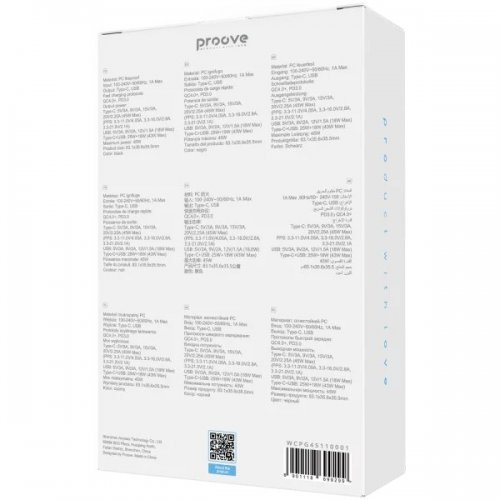 Мережевий зарядний пристрій Proove Pocket GaN USB + USB Type-C 45W (WCPG45110001) Black купити в Україні: Київ, Львів, Хмельницький, Тернопіль, Івано-Франківськ | Низька ціна, відгуки, характеристики від TELEMART фото