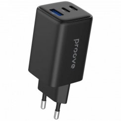Мережевий зарядний пристрій Proove Pocket GaN USB + 2 x USB Type-C 65W (WCPG65121201) Black
