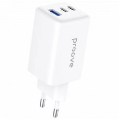 Мережевий зарядний пристрій Proove Pocket GaN USB + 2 x USB Type-C 65W (WCPG65121202) White