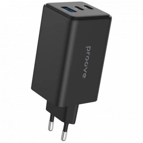 Сетевое зарядное устройство Proove Pocket GaN Max USB + 2 x USB Type-C 100W (WCPG10012201) Black купить в Украине: Киев, Днепр, Харьков, Одесса  | Низкая цена, отзывы, характеристики от TELEMART фото