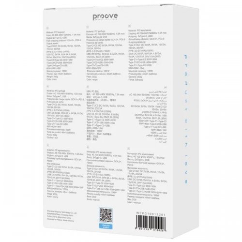 Сетевое зарядное устройство Proove Pocket GaN Max USB + 2 x USB Type-C 100W (WCPG10012201) Black купить в Украине: Киев, Днепр, Харьков, Одесса  | Низкая цена, отзывы, характеристики от TELEMART фото