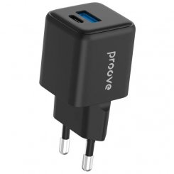 Мережевий зарядний пристрій Proove Pocket GaN Plus USB + USB Type-C 25W (WCPG25111201) Black