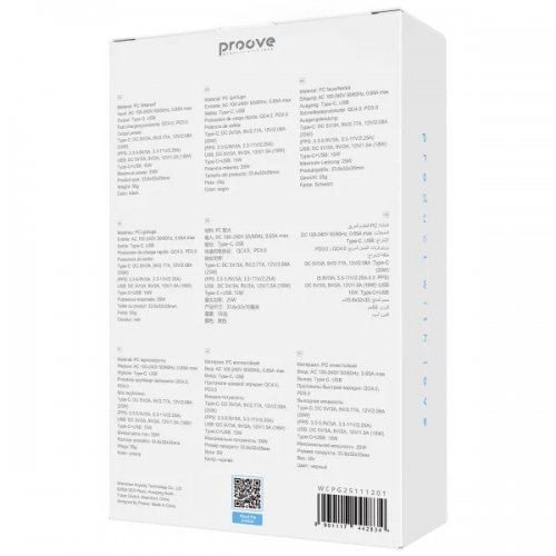 Мережевий зарядний пристрій Proove Pocket GaN Plus USB + USB Type-C 25W (WCPG25111201) Black купити в Україні: Київ, Львів, Хмельницький, Тернопіль, Івано-Франківськ | Низька ціна, відгуки, характеристики від TELEMART фото