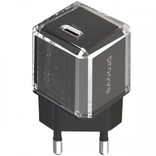 Мережевий зарядний пристрій Proove Pure GaN USB Type-C 30W (WCPU30012201) Black купити в Україні: Київ, Львів, Хмельницький, Тернопіль, Івано-Франківськ | Низька ціна, відгуки, характеристики від TELEMART фото