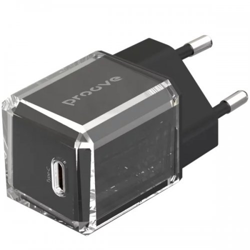 Мережевий зарядний пристрій Proove Pure GaN USB Type-C 30W (WCPU30012201) Black купити в Україні: Київ, Львів, Хмельницький, Тернопіль, Івано-Франківськ | Низька ціна, відгуки, характеристики від TELEMART фото