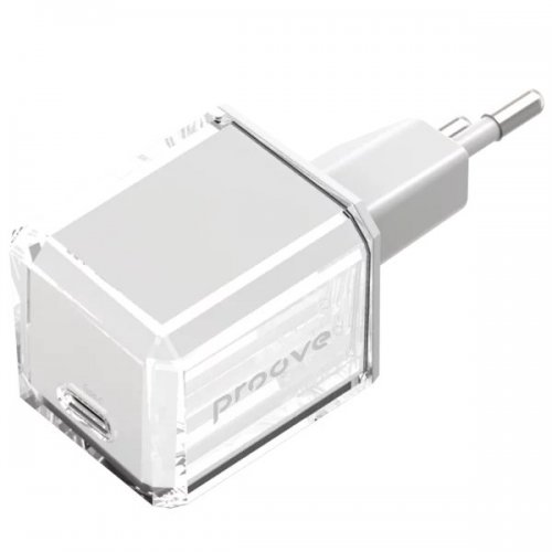 Мережевий зарядний пристрій Proove Pure GaN USB Type-C 30W (WCPU30012202) White купити в Україні: Київ, Львів, Хмельницький, Тернопіль, Івано-Франківськ | Низька ціна, відгуки, характеристики від TELEMART фото