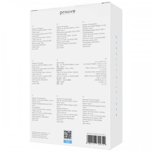 Мережевий зарядний пристрій Proove Pure GaN USB Type-C 30W (WCPU30012202) White купити в Україні: Київ, Львів, Хмельницький, Тернопіль, Івано-Франківськ | Низька ціна, відгуки, характеристики від TELEMART фото