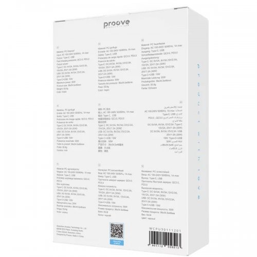 Мережевий зарядний пристрій Proove Pure GaN Plus USB + USB Type-C 30W (WCPU30111201) Black купити в Україні: Київ, Львів, Хмельницький, Тернопіль, Івано-Франківськ | Низька ціна, відгуки, характеристики від TELEMART фото