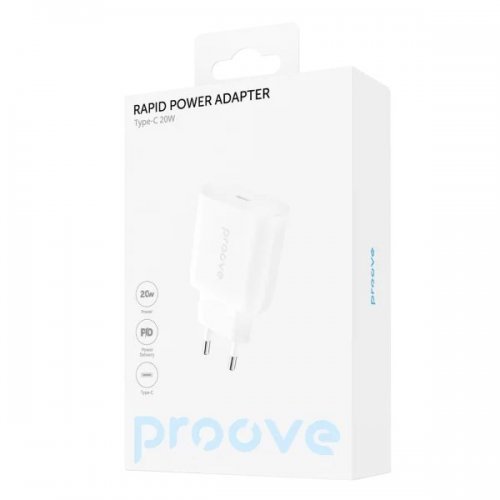 Мережевий зарядний пристрій Proove Rapid USB Type-C 20W (WCRP20000102) White купити в Україні: Київ, Львів, Хмельницький, Тернопіль, Івано-Франківськ | Низька ціна, відгуки, характеристики від TELEMART фото