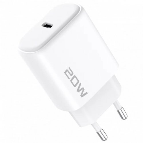 Мережевий зарядний пристрій Proove Silicone Power 2 20W USB Type-C + Cable USB Type-C to Lightning (WCSP22010002) White купити в Україні: Київ, Львів, Хмельницький, Тернопіль, Івано-Франківськ | Низька ціна, відгуки, характеристики від TELEMART фото