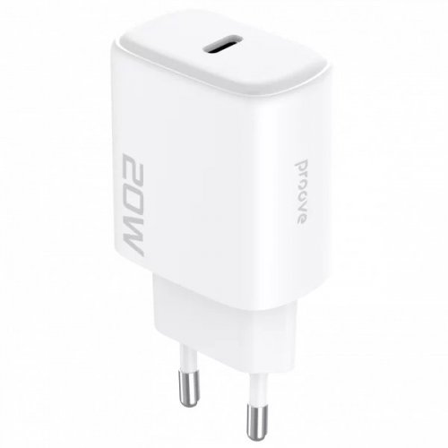 Мережевий зарядний пристрій Proove Silicone Power 2 20W USB Type-C + Cable USB Type-C to Lightning (WCSP22010002) White купити в Україні: Київ, Львів, Хмельницький, Тернопіль, Івано-Франківськ | Низька ціна, відгуки, характеристики від TELEMART фото