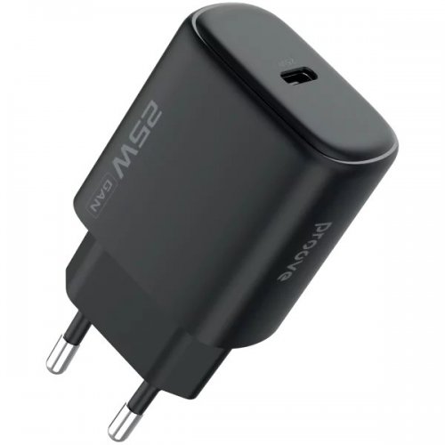 Мережевий зарядний пристрій Proove Silicone Power 2 25W USB Type-C (WCSP25010001) Black купити в Україні: Київ, Львів, Хмельницький, Тернопіль, Івано-Франківськ | Низька ціна, відгуки, характеристики від TELEMART фото