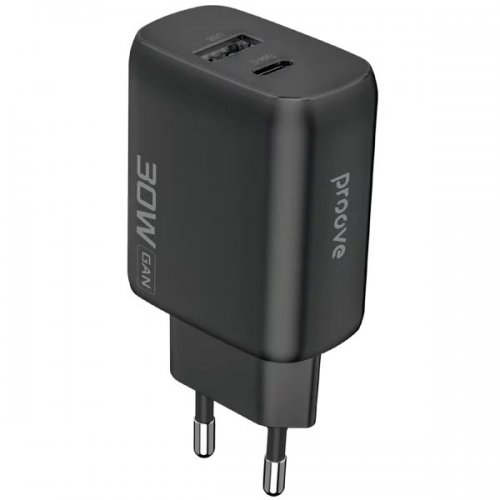 Мережевий зарядний пристрій Proove Silicone Power 2 30W USB + USB Type-C (WCSP23110001) Black купити в Україні: Київ, Львів, Хмельницький, Тернопіль, Івано-Франківськ | Низька ціна, відгуки, характеристики від TELEMART фото