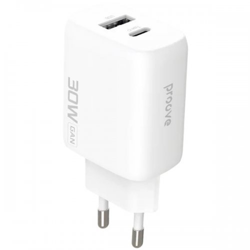 Мережевий зарядний пристрій Proove Silicone Power 2 30W USB + USB Type-C (WCSP23110002) White купити в Україні: Київ, Львів, Хмельницький, Тернопіль, Івано-Франківськ | Низька ціна, відгуки, характеристики від TELEMART фото