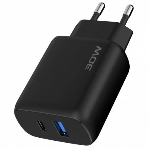 Мережевий зарядний пристрій Proove Silicone Power 2 30W USB + USB Type-C + Cable USB Type-C to USB Type-C (WCSP23011001) Black купити в Україні: Київ, Львів, Хмельницький, Тернопіль, Івано-Франківськ | Низька ціна, відгуки, характеристики від TELEMART фото