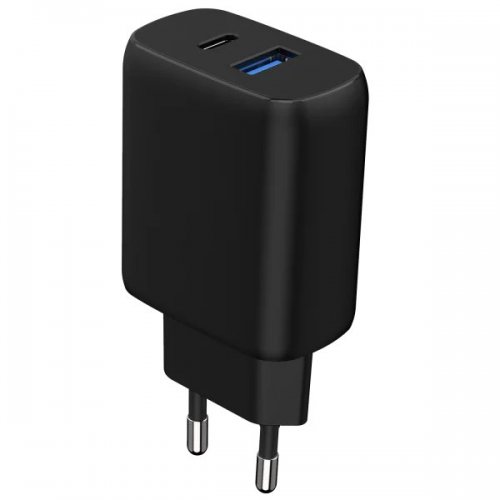 Мережевий зарядний пристрій Proove Silicone Power 2 30W USB + USB Type-C + Cable USB Type-C to USB Type-C (WCSP23011001) Black купити в Україні: Київ, Львів, Хмельницький, Тернопіль, Івано-Франківськ | Низька ціна, відгуки, характеристики від TELEMART фото