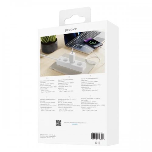 Мережевий зарядний пристрій Proove Silicone Power 2 x USB Type-C 40W (WCSP4020002) White купити в Україні: Київ, Львів, Хмельницький, Тернопіль, Івано-Франківськ | Низька ціна, відгуки, характеристики від TELEMART фото