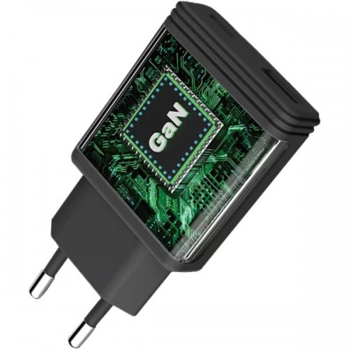 Мережевий зарядний пристрій Proove Slender USB + USB Type-C 45W (WCSL45110001) Black купити в Україні: Київ, Львів, Хмельницький, Тернопіль, Івано-Франківськ | Низька ціна, відгуки, характеристики від TELEMART фото