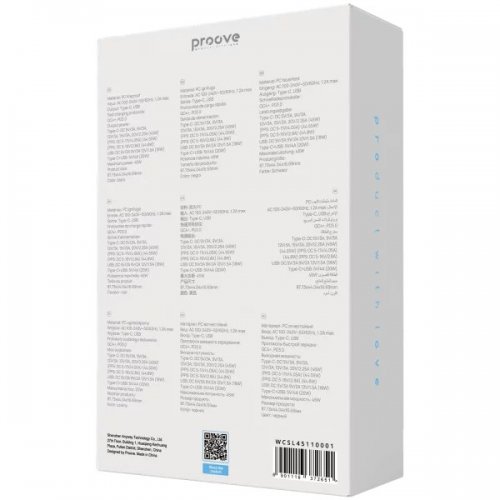 Мережевий зарядний пристрій Proove Slender USB + USB Type-C 45W (WCSL45110001) Black купити в Україні: Київ, Львів, Хмельницький, Тернопіль, Івано-Франківськ | Низька ціна, відгуки, характеристики від TELEMART фото