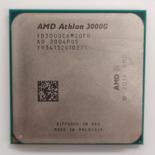 Процесор AMD Athlon 3000G 3.5GHz 4MB sAM4 Tray (YD3000C6M2OFH) (Відновлено продавцем, 863614) купити в Україні: Київ, Львів, Хмельницький, Тернопіль, Івано-Франківськ | Перевірка сумісності, низька ціна, відгуки, характеристики від TELEMART фото