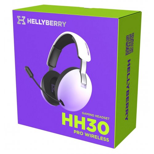 Наушники HATOR Hellyberry HH30 Pro Wireless (HH30_PRO_WIRELESS_WV) White/Violet купить в Украине: Киев, Днепр, Харьков, Одесса  | Низкая цена, отзывы, характеристики от TELEMART фото