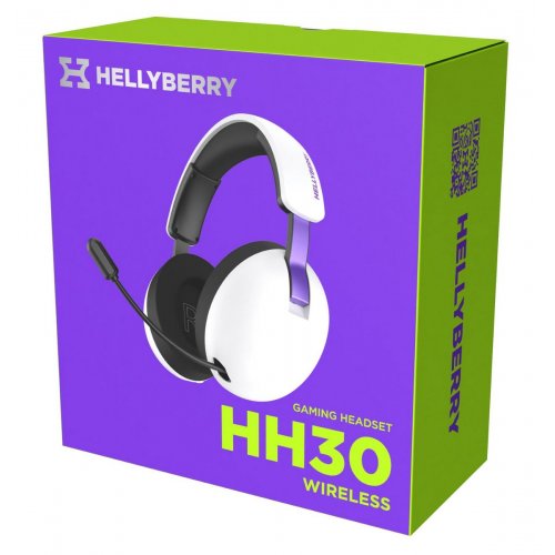 Наушники HATOR Hellyberry HH30 Wireless (HH30_WIRELESS_WV) White/Violet купить в Украине: Киев, Днепр, Харьков, Одесса  | Низкая цена, отзывы, характеристики от TELEMART фото