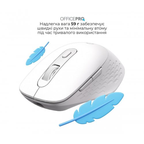 Мышка OfficePro M265 Silent Click Wireless White купить в Украине: Киев, Днепр, Харьков, Одесса  | Низкая цена, отзывы, характеристики от TELEMART фото