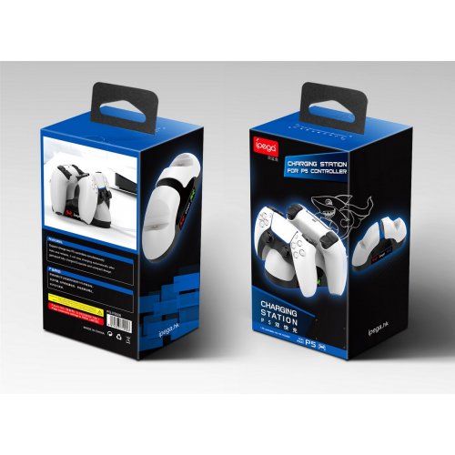 Зарядна станція для геймпадів iPega for DualSense PS5 (PG-P5008) купити в Україні: Київ, Львів, Хмельницький, Тернопіль, Івано-Франківськ | Низька ціна, відгуки, характеристики від TELEMART фото
