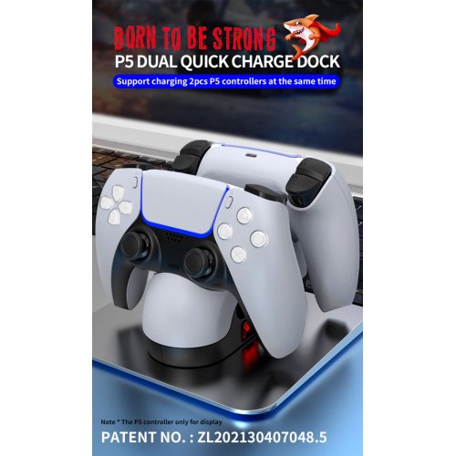 Зарядна станція для геймпадів iPega for DualSense PS5 (PG-P5008) купити в Україні: Київ, Львів, Хмельницький, Тернопіль, Івано-Франківськ | Низька ціна, відгуки, характеристики від TELEMART фото