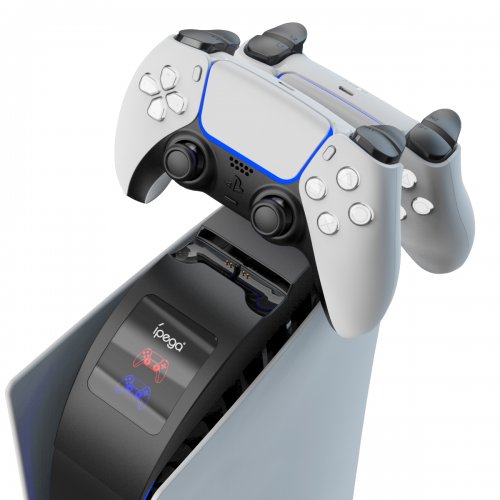 Зарядна станція для геймпадів iPega PlayStation 5 for DualSense PS5 (PG-P5016) купити в Україні: Київ, Львів, Хмельницький, Тернопіль, Івано-Франківськ | Низька ціна, відгуки, характеристики від TELEMART фото