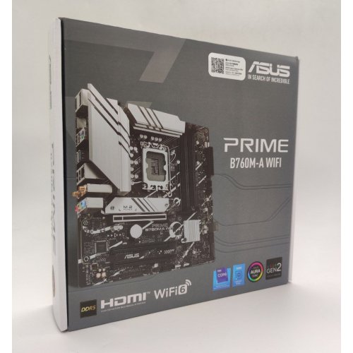 Материнская плата Asus PRIME B760M-A WIFI (s1700, Intel B760) (Состояние нового, 863749) купить в Украине: Киев, Днепр, Харьков, Одесса  | Проверка совместимости, низкая цена, отзывы, характеристики от TELEMART фото