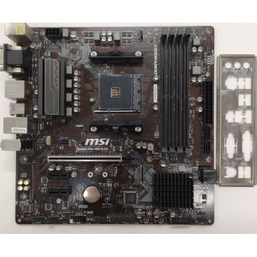 Материнская плата MSI B450M PRO-VDH PLUS (sAM4, AMD B450) (Восстановлено продавцом, 863751) купить в Украине: Киев, Днепр, Харьков, Одесса  | Проверка совместимости, низкая цена, отзывы, характеристики от TELEMART фото