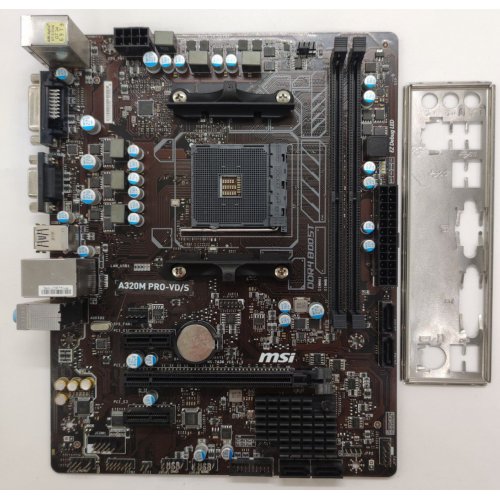 Материнська плата MSI A320M PRO-VD/S (sAM4, AMD A320) (Відновлено продавцем, 863752) купити в Україні: Київ, Львів, Хмельницький, Тернопіль, Івано-Франківськ | Перевірка сумісності, низька ціна, відгуки, характеристики від TELEMART фото