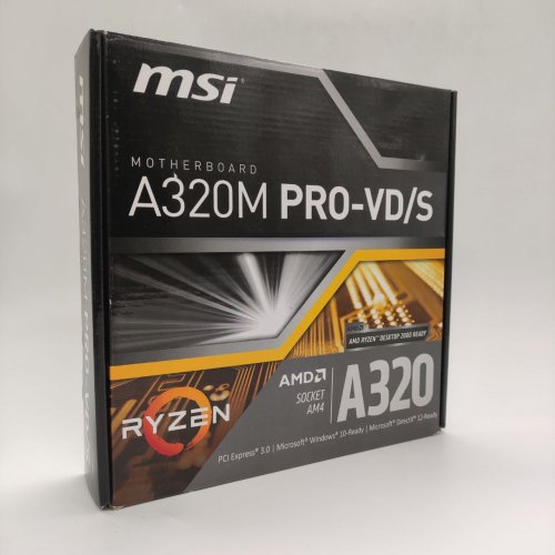 Материнська плата MSI A320M PRO-VD/S (sAM4, AMD A320) (Відновлено продавцем, 863752) купити в Україні: Київ, Львів, Хмельницький, Тернопіль, Івано-Франківськ | Перевірка сумісності, низька ціна, відгуки, характеристики від TELEMART фото