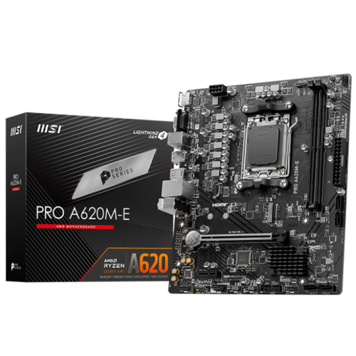 Материнская плата MSI PRO A620M-E (sAM5, AMD A620) (Восстановлено продавцом, 863761) купить в Украине: Киев, Днепр, Харьков, Одесса  | Проверка совместимости, низкая цена, отзывы, характеристики от TELEMART фото