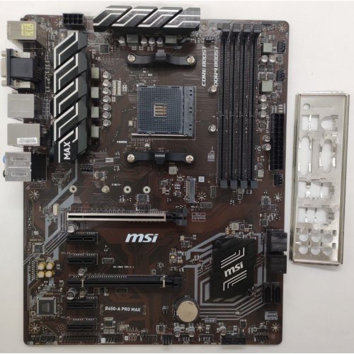 Материнская плата MSI B450-A PRO MAX (sAM4, AMD B450) (Восстановлено продавцом, 863766) купить в Украине: Киев, Днепр, Харьков, Одесса  | Проверка совместимости, низкая цена, отзывы, характеристики от TELEMART фото