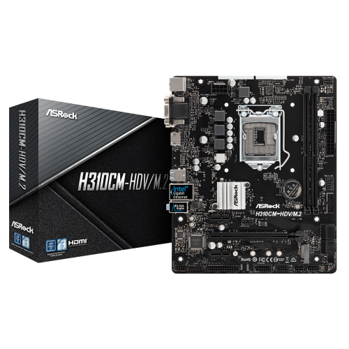 Материнська плата AsRock H310CM-HDV/M.2 (s1151-V2, Intel H310) (Відновлено продавцем, 863769) купити в Україні: Київ, Львів, Хмельницький, Тернопіль, Івано-Франківськ | Перевірка сумісності, низька ціна, відгуки, характеристики від TELEMART фото