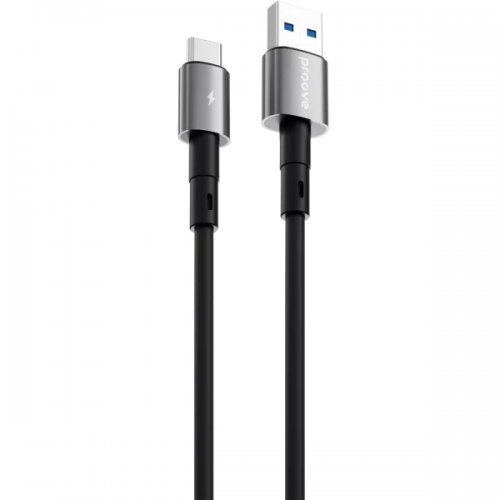 Кабель Proove Silicraft USB to USB Type-C 3A 1m (CCSC15001201) Black купить в Украине: Киев, Днепр, Харьков, Одесса  | Низкая цена, отзывы, характеристики от TELEMART фото
