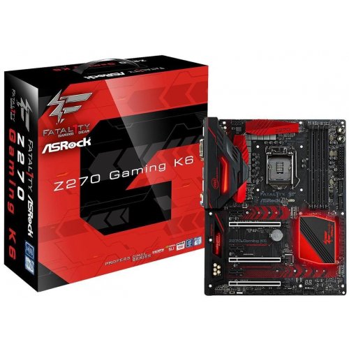 Материнская плата AsRock FATAL1TY Z270 GAMING K6 (s1151, Intel Z270) (Восстановлено продавцом, 863807) купить в Украине: Киев, Днепр, Харьков, Одесса  | Проверка совместимости, низкая цена, отзывы, характеристики от TELEMART фото
