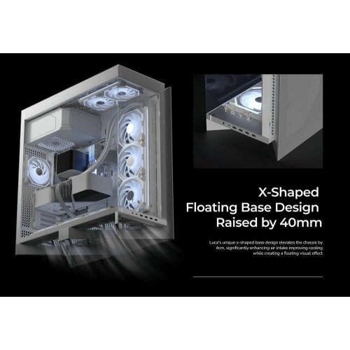 Уцінка корпус TRYX Luca L70 Tempered Glass без БЖ (C-L700N-NN0H-G0W) White (Розкрита упаковка, 863823) купити в Україні: Київ, Львів, Хмельницький, Тернопіль, Івано-Франківськ | Перевірка сумісності, низька ціна, відгуки, характеристики від TELEMART фото